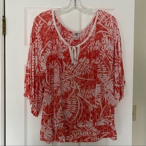 Red/white top med/large with small beads